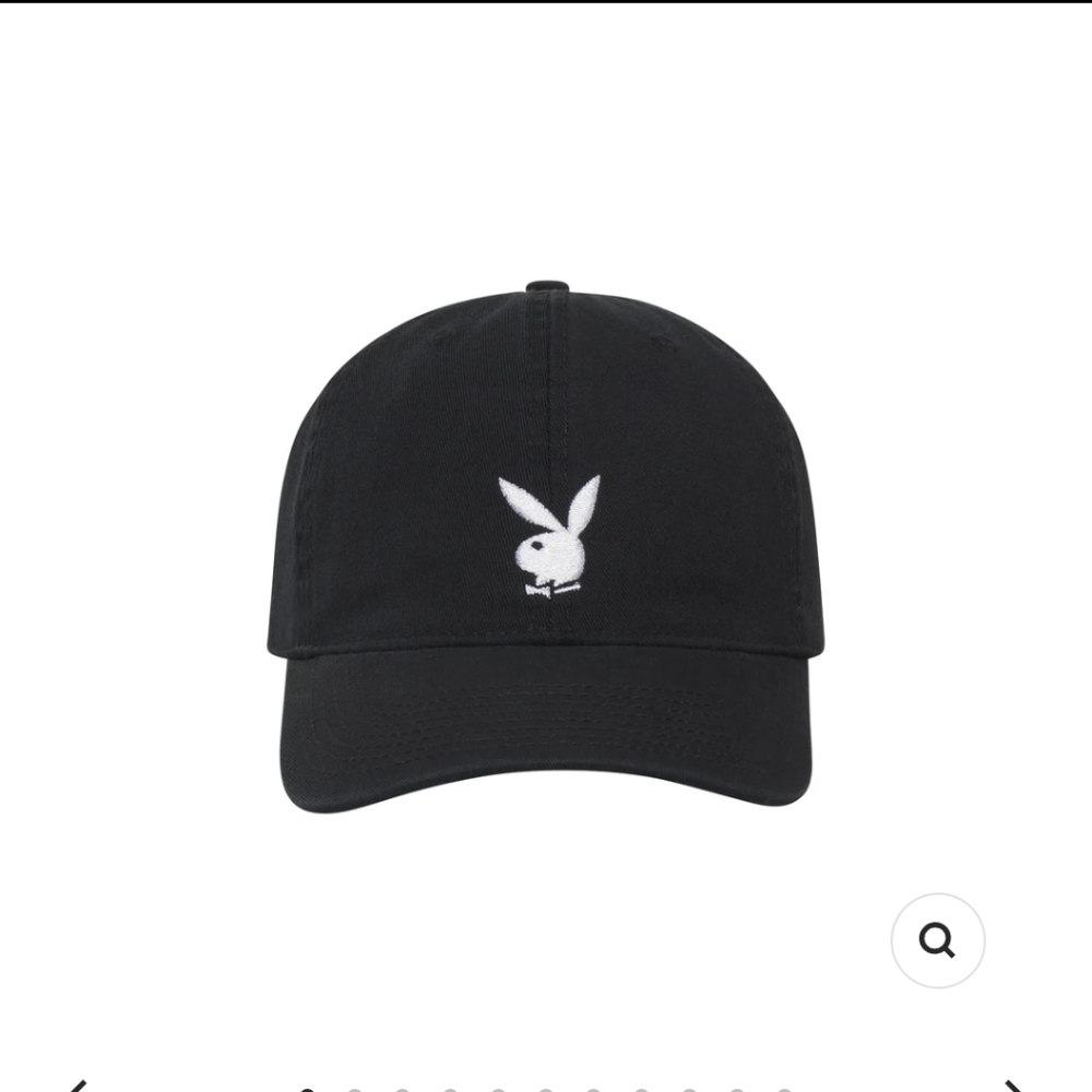Playboy Black Cap with White Playboy Bunny Logo Unisex OS New With Tags